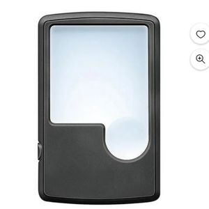 Gray LED Pocket Book Light Magnifier